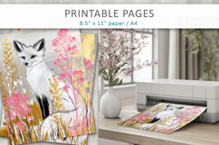 nature printable pages, fox illustration Product Image 4
