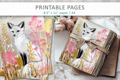nature printable pages, fox illustration Product Image 5