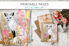 nature printable pages, fox illustration Product Image 7