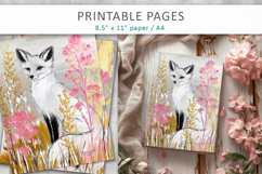 nature printable pages, fox illustration Product Image 8