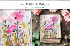 spring themed craft printables, floral pages Product Image 3