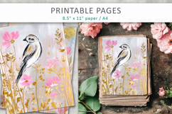 bird junk journal, nature art pages Product Image 3