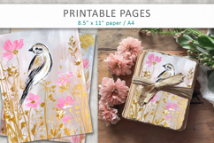 bird junk journal, nature art pages Product Image 4