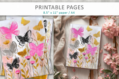 butterflies printables pages, nature pages Product Image 8