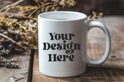 Nature Background Coffee Mug White Mockup Product Image 1
