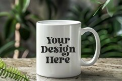Nature Background Coffee Mug White Mockup Product Image 1
