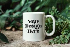 Nature Background Coffee Mug White Mockup Product Image 1