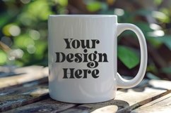 Nature Background Coffee Mug White Mockup Product Image 1