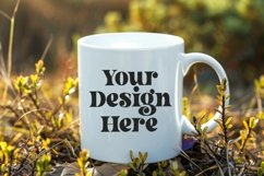 Nature Background Coffee Mug White Mockup Product Image 1