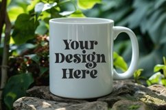 Nature Background Coffee Mug White Mockup Product Image 1