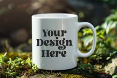 Nature Background Coffee Mug White Mockup Product Image 1