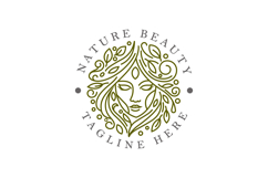 Natural beauty woman long hair logo for salon or cosmetic Product Image 1