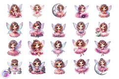 Magical Nature Playful Fairy and Flowers clipart Product Image 2