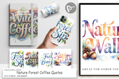 Nature Forest Coffee Quotes Digital Paper Product Image 1