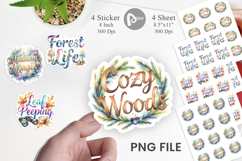 Nature Forest Coffee Quotes Sticker Product Image 1