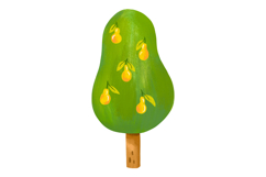 Watercolor Forest Trees Clipart Cute Fruit Tree Digital Product Image 9