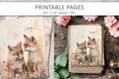 Wildlife junk journal sheets, scrapbook paper Product Image 1
