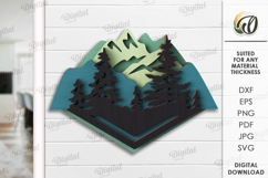 Nature Wall Arts Bundle Laser Cut. Layered wall Decor SVG Product Image 2