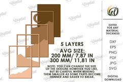 Nature Layered Wall Art Laser Cut. Wall Decor SVG Product Image 2