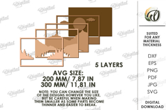 Nature Layered Wall Art Laser Cut. Wall Decor SVG Product Image 2
