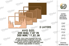 Nature Layered Wall Art Laser Cut. Wall Decor SVG Product Image 2