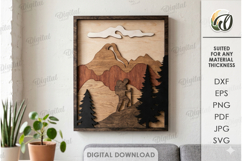 3D Nature Layered Wall Art Bundle Laser Cut. Wall Decor SVG Product Image 6