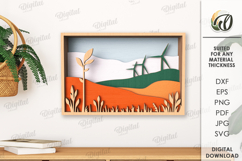 Nature Layered Wall Arts Bundle Laser Cut. Wall Decor SVG Product Image 6