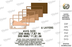 Nature Layered Wall Art Laser Cut. Wall Decor SVG Product Image 2