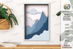 Nature Layered Wall Art Laser Cut. Wall Decor SVG Product Image 1