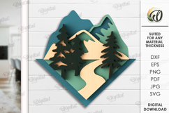 Nature Wall Arts Bundle Laser Cut. Layered wall Decor SVG Product Image 9