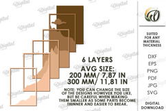Nature Layered Wall Art Laser Cut. Wall Decor SVG Product Image 2