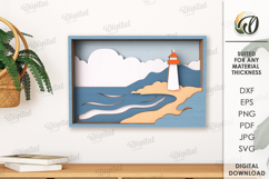 Nature Layered Wall Art Laser Cut. Wall Decor SVG Product Image 1