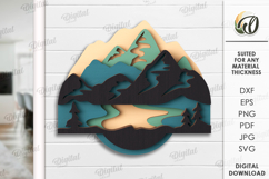 Nature Wall Arts Bundle Laser Cut. Layered wall Decor SVG Product Image 11