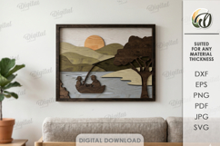 3D Nature Layered Wall Art Bundle Laser Cut. Wall Decor SVG Product Image 12