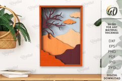 Nature Layered Wall Art Laser Cut. Wall Decor SVG Product Image 1