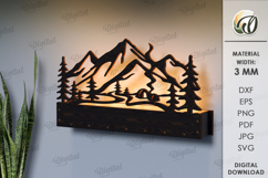 3D Lightbox Laser Cut. Nature scene SVG Product Image 1