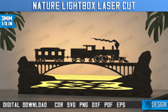 Nature Lightbox Laser Cut | Silhouette Wall Decor | Train Product Image 1