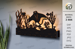 3D Lightbox Laser Cut. Sea life SVG Product Image 1
