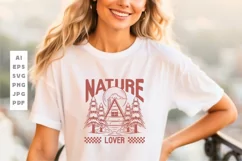 Nature Lover Cabin House SVG T shirt Design