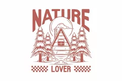 Nature Lover Cabin House SVG T shirt Design Product Image 2