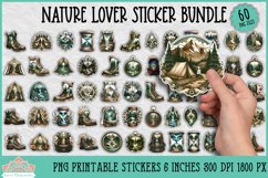 Nature Lover Printable Stickers | Hiking &amp; Camping Stickers Product Image 1