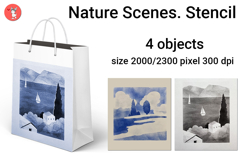 Nature Scenes. Stencil Product Image 1