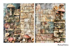 Nature Shabby Papers Collage Backgrounds | Fantasy Scraps Product Image 2