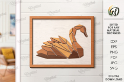 Nature wall art decor Laser Cut. Swan SVG Product Image 1
