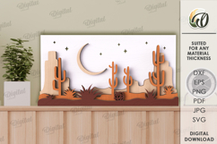 Nature wall decor Laser Cut. Desert SVG Product Image 1