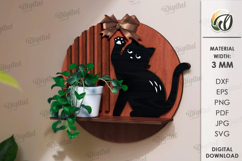 Naughty Cats on shelves Round Signs Bundle Laser Cut Product Image 6