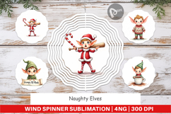 Wind Spinner Watercolor Naughty Elves Product Image 1