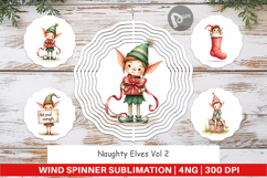 Wind Spinner Watercolor Naughty Elves Product Image 1