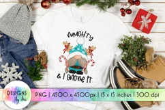 Naughty Gnome Christmas Sublimation | Christmas Gnome Puns Product Image 1