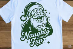 Naughty Is More Fun Santa Christmas SVG PNG Product Image 5